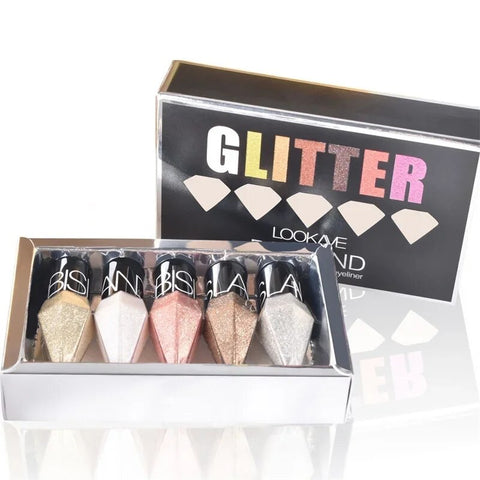5pcs Glitter Liquid Eyeliner Set