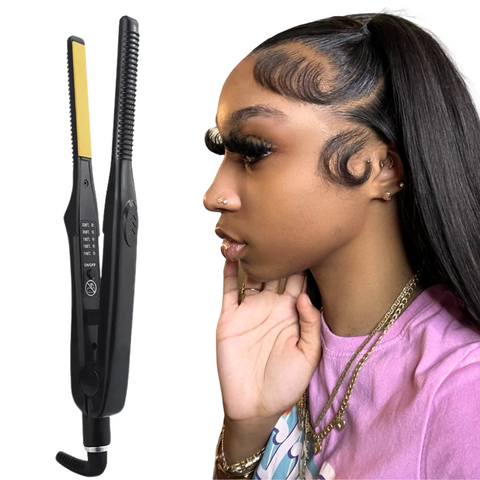 Skinny Pencil Flat Iron Detangling Ridges