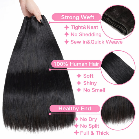 10a Remy STRAIGHT Hair Bundles 4pcs