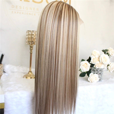 Synthetic Ash Blonde Wig + Highlights