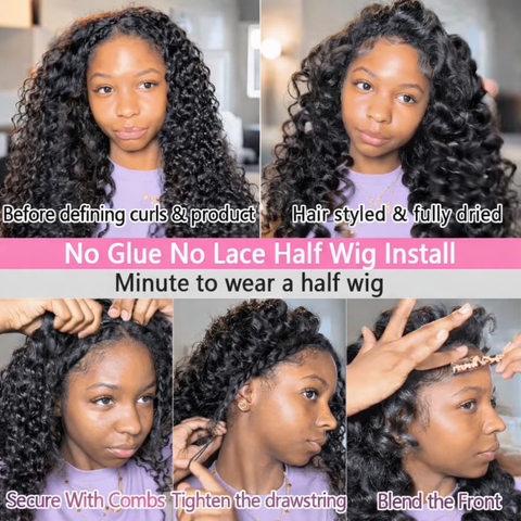 11A LOOSE WAVE Half Wig | 200% Density