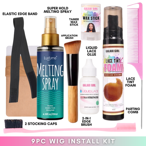 9pc Wig Install Kit + Lace Tint Foam