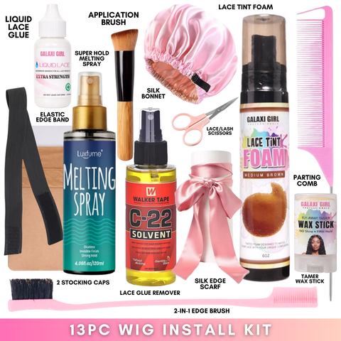 13pc Wig Install Kit (Deluxe Bundle) + Lace Tint Foam
