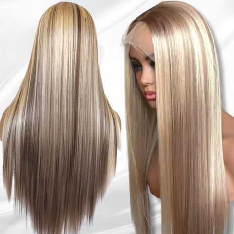 Synthetic Ash Blonde Wig + Highlights