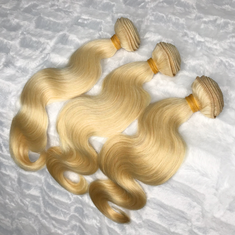 11a Platinum Blonde BODY WAVE Hair Bundles 3pcs