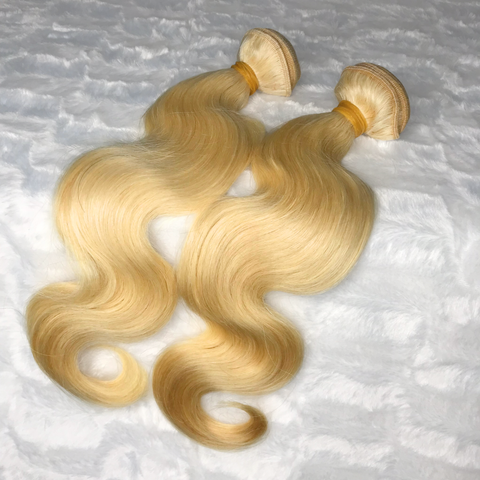 11a Platinum Blonde BODY WAVE Hair Bundles 2pcs