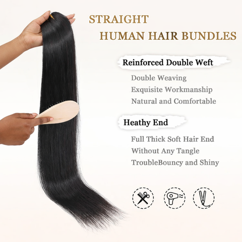 10a Remy STRAIGHT Hair Bundles 3pcs