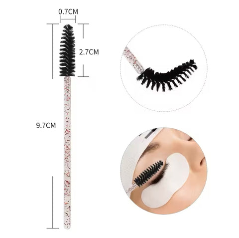 50pcs Disposable Spoolie Applicators | Lashes + Makeup