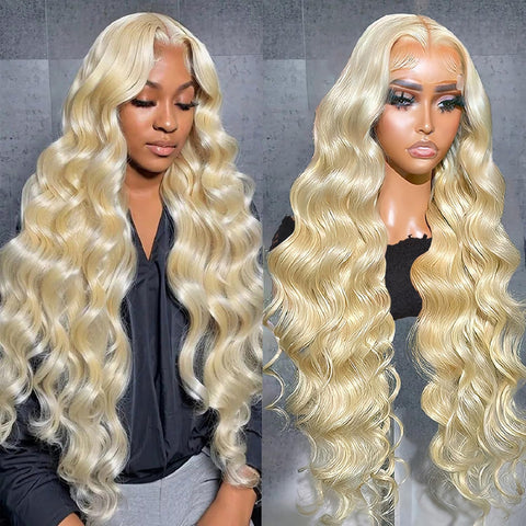 (11A) 613 PLATINUM Body Wave Lace Frontal Wig | 200% Density