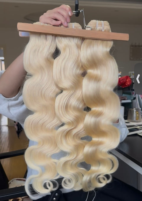 11a Platinum Blonde BODY WAVE Hair Bundles 3pcs