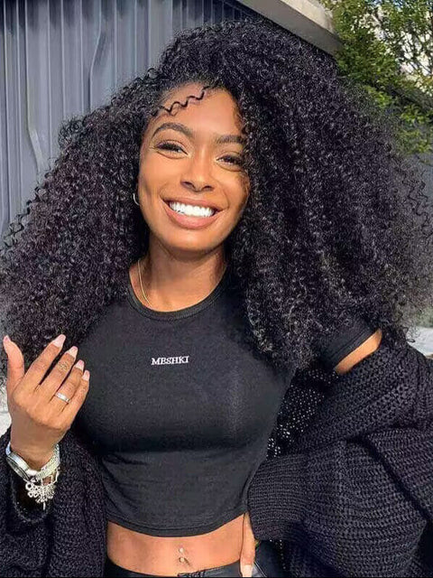 11A KINKY CURLY Half Wig | 200% Density