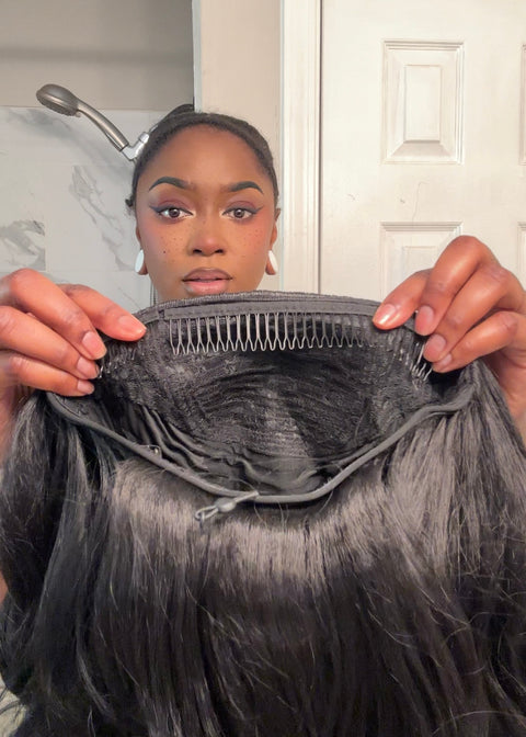 20” Synthetic YAKI Half Wig | 200% Density
