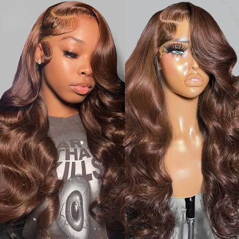 Chocolate Brown BODY WAVE (13x4) Frontal Wig | 150% Density