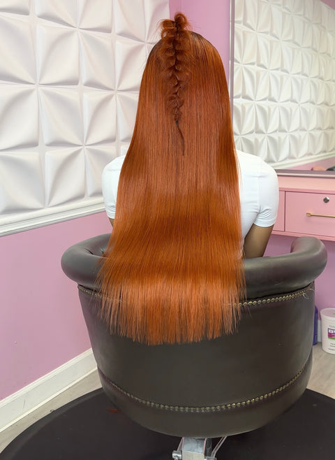 Warm Ginger STRAIGHT (13x6) Frontal Wig | 180% Density