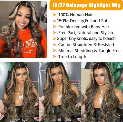 HIGH CONTRAST HIGHLIGHTS (13x6) | 180% Density Lace Front Wig