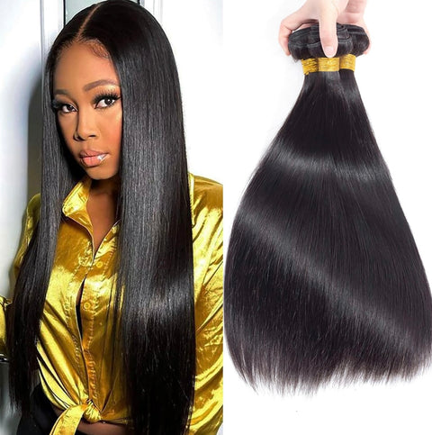 10a Remy STRAIGHT Hair Bundles 3pcs