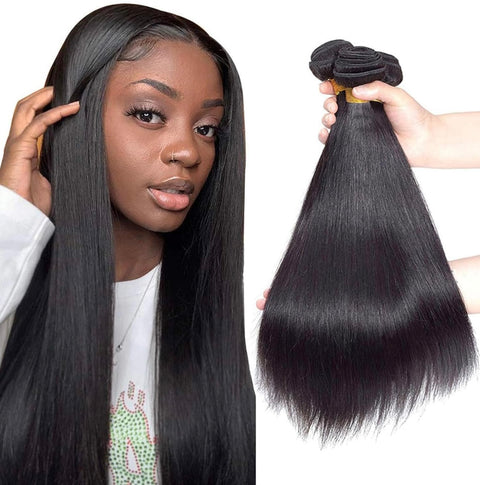 10a Remy STRAIGHT Hair Bundles 3pcs