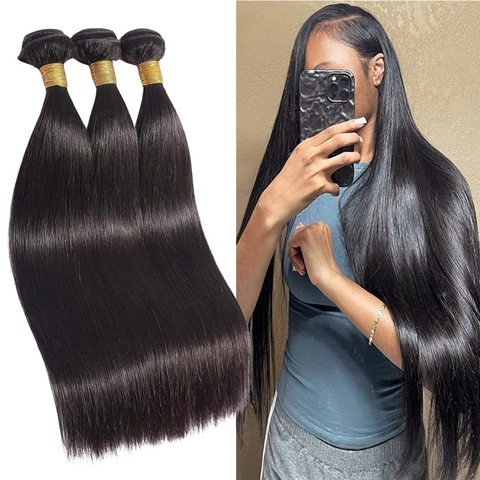 10a Remy STRAIGHT Hair Bundles 3pcs