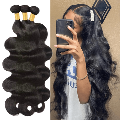 10a Remy BODY WAVE Hair Bundles 3pcs