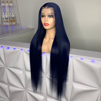 MIDNIGHT BLUE (13x4) Lace Front Wig | 180% Density